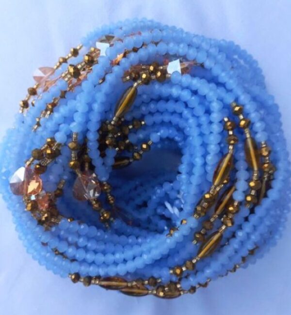 Blue and Gold waist beads