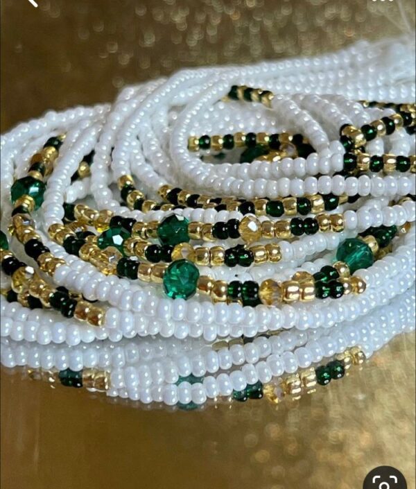 White waist beads